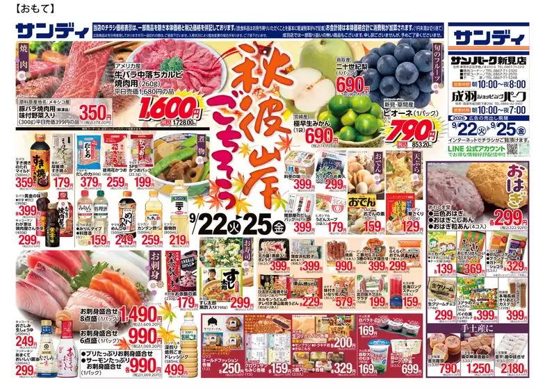 サンディのカタログ | 割引とプロモーション | 2026-09-22T00:00:00.000Z - 2026-09-25T00:00:00.000Z