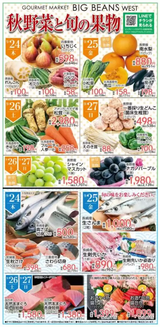 ビッグビーンズのカタログ | ウェスト本店 | 2026-09-24T00:00:00.000Z - 2026-09-27T00:00:00.000Z