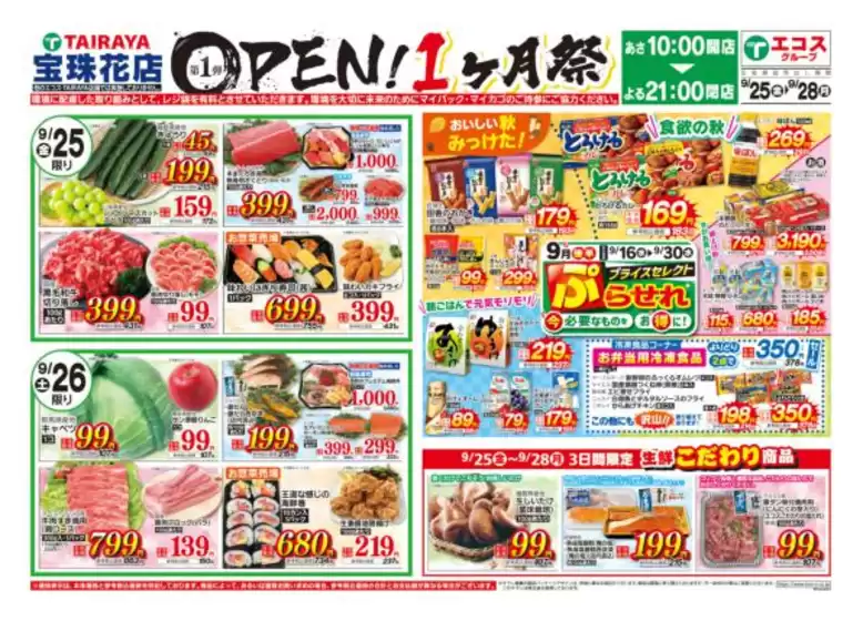 鶴岡市でのたいらやのカタログ | 私たちのお客様のための排他的な取引 | 2026-09-25T00:00:00.000Z - 2026-09-30T00:00:00.000Z