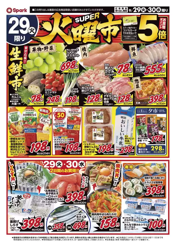 スパークのカタログ | スパーク チラシ | 2026-09-29T00:00:00.000Z - 2026-09-30T00:00:00.000Z