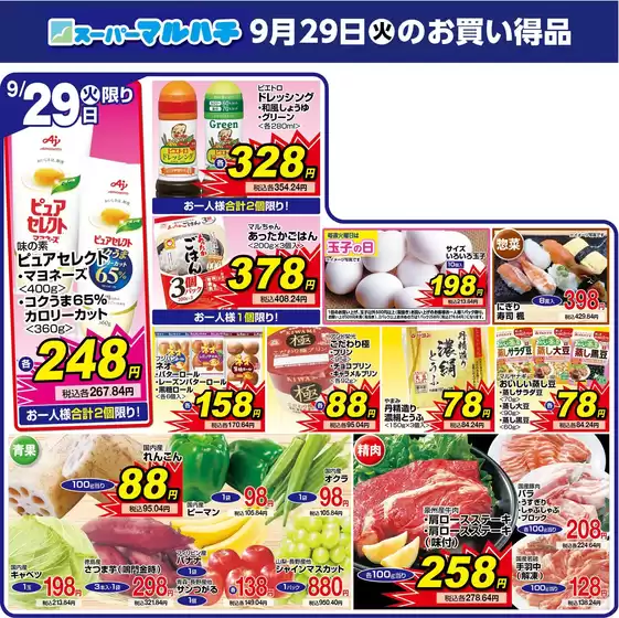 マルハチのカタログ | 2026年9月29日 | 2026-09-28T00:00:00.000Z - 2026-09-29T00:00:00.000Z
