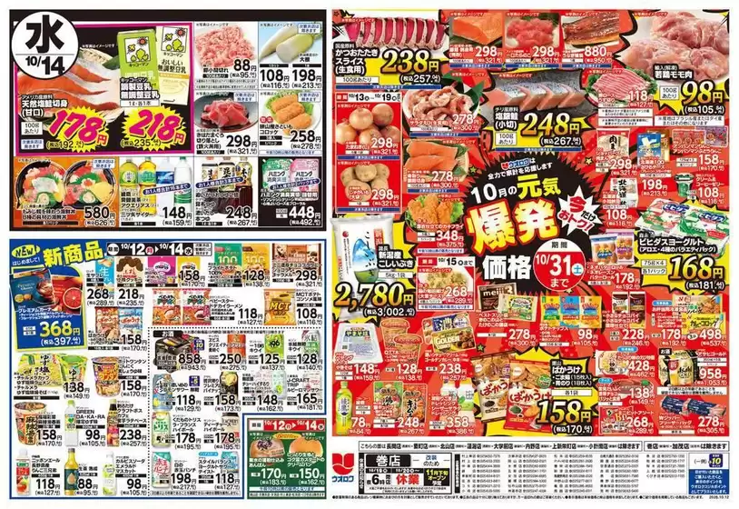 ウオロクのカタログ | 現在の取引とオファー | 2026-10-14T00:00:00.000Z - 2026-10-31T00:00:00.000Z