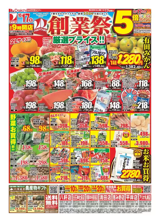 ダイイチのカタログ | 排他的な掘り出し物 | 2026-10-17T00:00:00.000Z - 2026-10-17T00:00:00.000Z