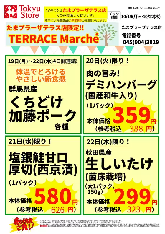 東急ストアのカタログ | 排他的な取引と掘り出し物 | 2026-10-18T00:00:00.000Z - 2026-10-22T00:00:00.000Z