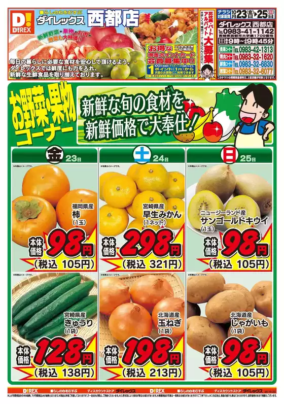 東諸県郡でのダイレックスのカタログ | 現在の取引とオファー | 2026-10-23T00:00:00.000Z - 2026-10-25T00:00:00.000Z
