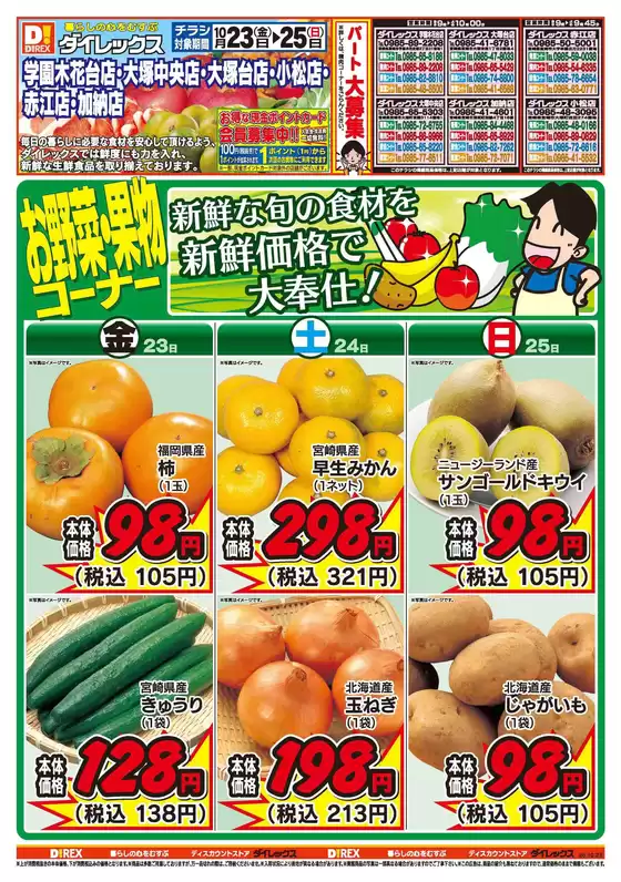 東諸県郡でのダイレックスのカタログ | 豊富なオファーの選択 | 2026-10-23T00:00:00.000Z - 2026-10-25T00:00:00.000Z
