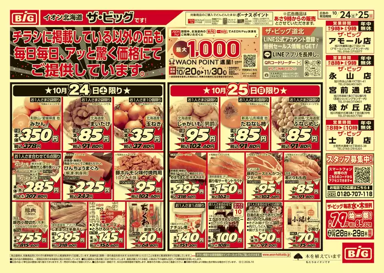吉野川市でのザ・ビッグのカタログ | 掘り出し物ハンターのための素晴らしいオファー | 2026-10-23T00:00:00.000Z - 2026-10-27T00:00:00.000Z