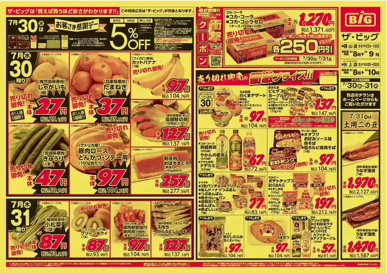 ザ・ビッグのカタログ | あなたのための私たちの最高のオファー | 2025-07-30T00:00:00.000Z - 2025-07-31T00:00:00.000Z