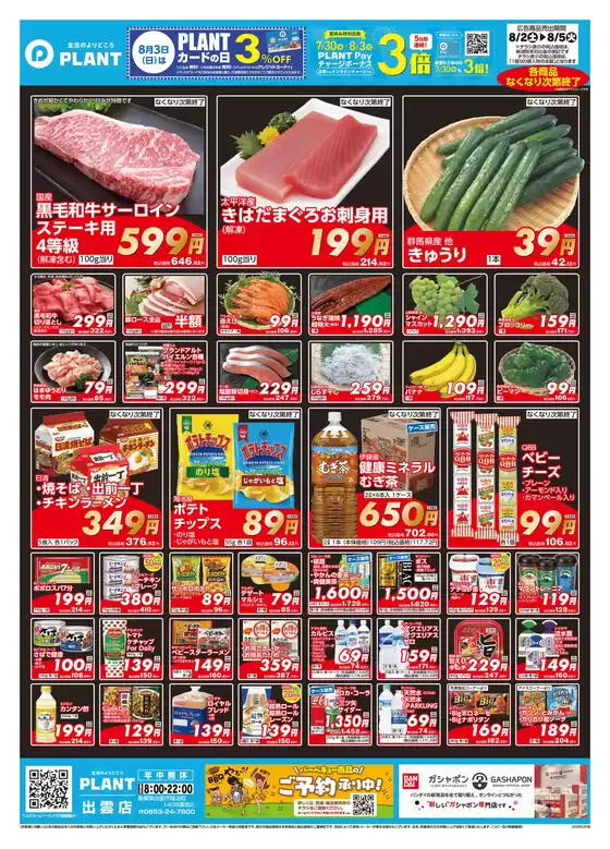 彦根市でのスーパーセンタープラントのカタログ | 割引とプロモーション | 2025-08-02T00:00:00.000Z - 2025-08-05T00:00:00.000Z
