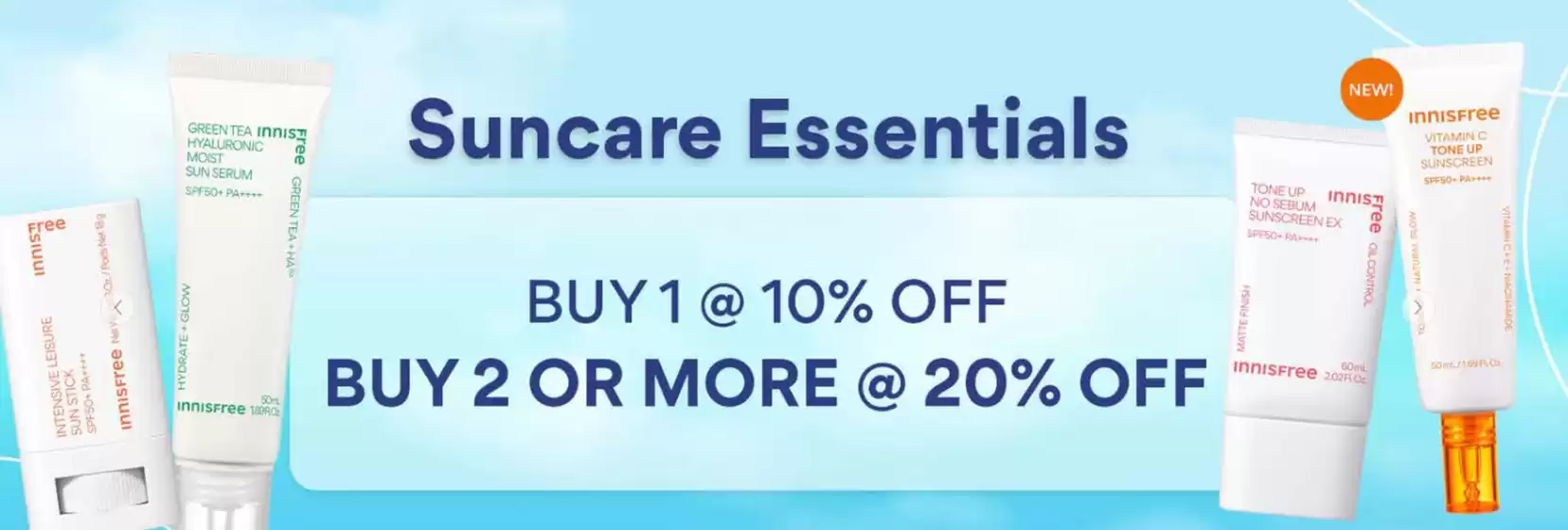 고양시의 이니스프리 카탈로그 | Buy1 @ 10% Off Buy 2 OR More @ 20% OFF | 2025-07-31T00:00:00.000Z - 2025-08-08T00:00:00.000Z