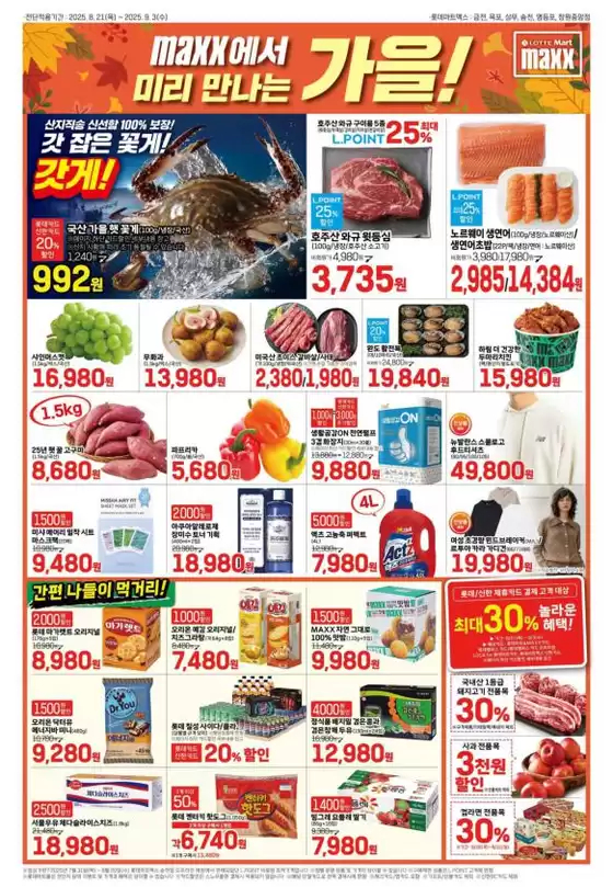 롯데마트 맥스 전단 대상점포:롯데마트맥스 금천, 목포, 상무, 영등포, 창원중앙점