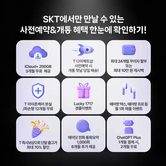 iPhone 신제품 구매는 역시? SK텔레콤이지!