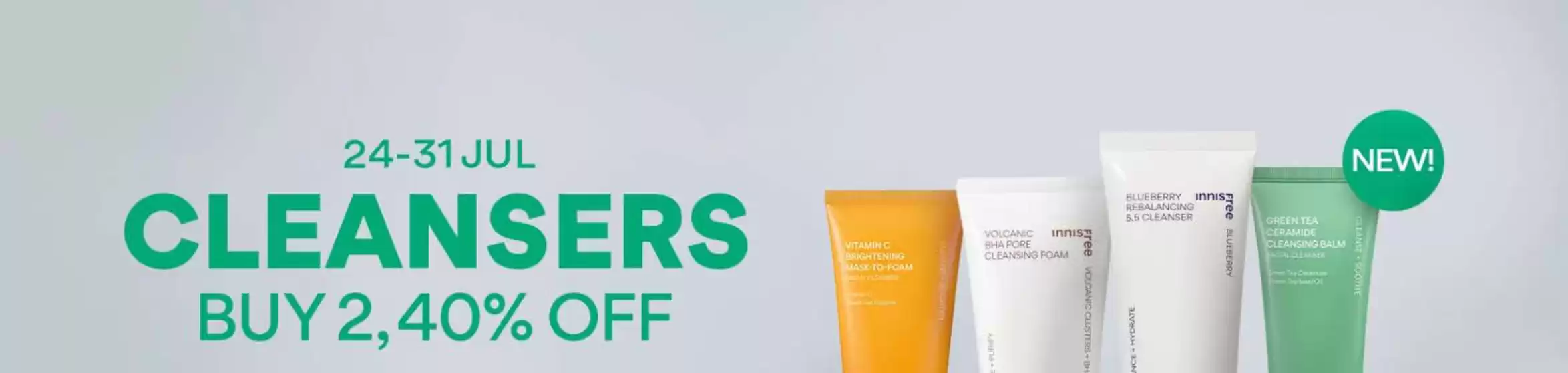 해운대구의 이니스프리 카탈로그 | Cleansers Buy 2.40% Off | 2026-07-27T00:00:00.000Z - 2026-07-31T00:00:00.000Z