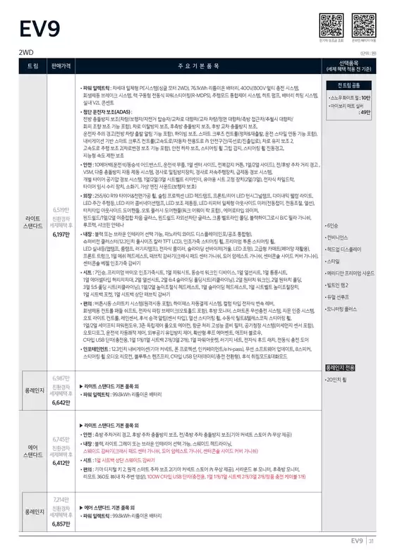 광산구의 기아자동차 카탈로그 | 가격표 EV9 | 2026-01-01T00:00:00.000Z - 2026-12-31T00:00:00.000Z