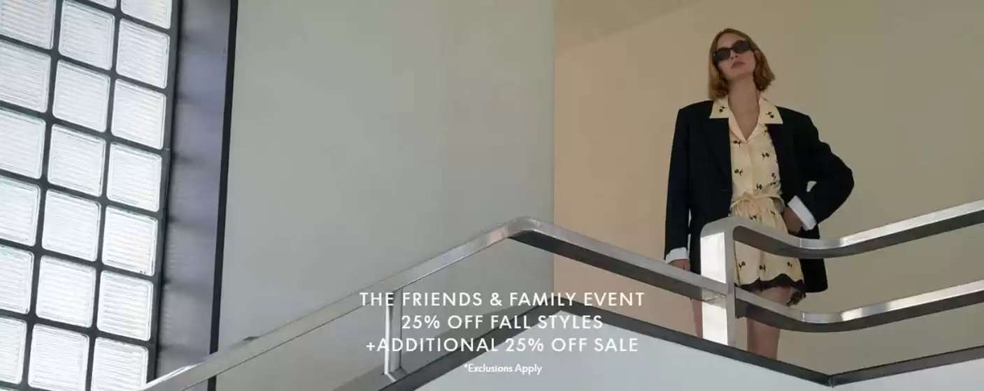 산드로 카탈로그 | The Friends & Family Event 25% Off Fall Styles Additional 25% Off Sale | 2026-09-30T00:00:00.000Z - 2026-10-08T00:00:00.000Z