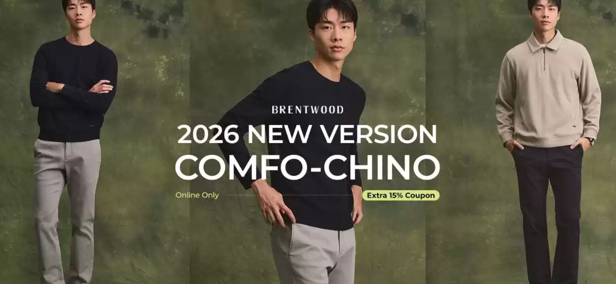 브렌우드 카탈로그 | 2026 New Version Comfo-chino Extra 15% Coupon | 2026-10-01T00:00:00.000Z - 2026-10-04T00:00:00.000Z