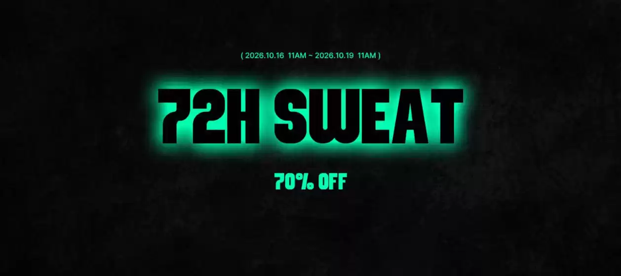 원더플레이스 카탈로그 | 72h Sweat 70% Off | 2026-10-16T00:00:00.000Z - 2026-10-19T00:00:00.000Z