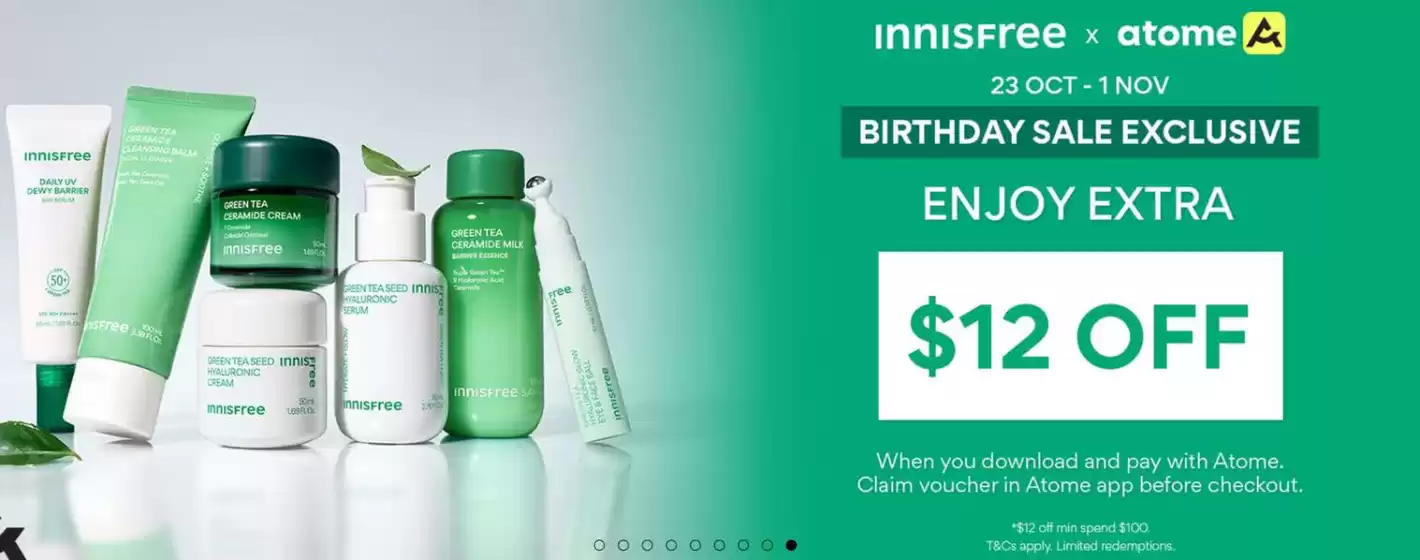 이니스프리 카탈로그 | Birthday Sale Exclusive Enjoy Extra $12 Off | 2026-10-23T00:00:00.000Z - 2026-11-01T00:00:00.000Z