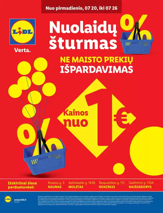 LIDL leidinys mieste Vilnius | Keturiose LIDL parduotuvėse | 2026-07-20T00:00:00.000Z - 2026-07-26T00:00:00.000Z