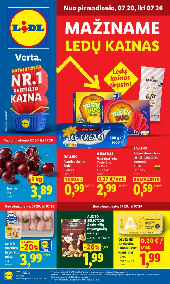 LIDL leidinys mieste Vilnius | Nuo liepos 20 d. | 2026-07-20T00:00:00.000Z - 2026-07-26T00:00:00.000Z