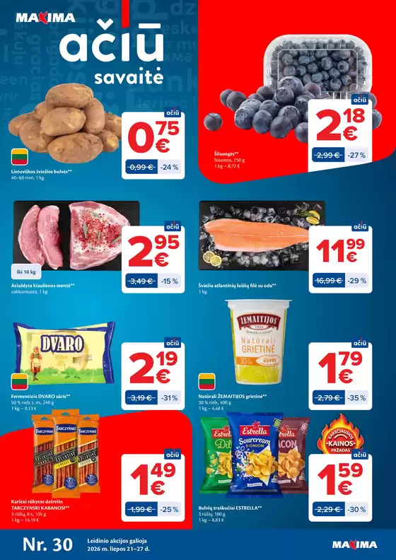 MAXIMA leidinys mieste Vilnius | AČIŪ savaitinis leidinys Nr. 30 | 2026-07-21T00:00:00.000Z - 2026-07-27T00:00:00.000Z
