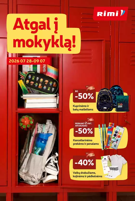 RIMI leidinys mieste Viliotės Užpelkio k. | Rimi Back to School 2026 | 2026-07-28T00:00:00.000Z - 2026-09-07T00:00:00.000Z