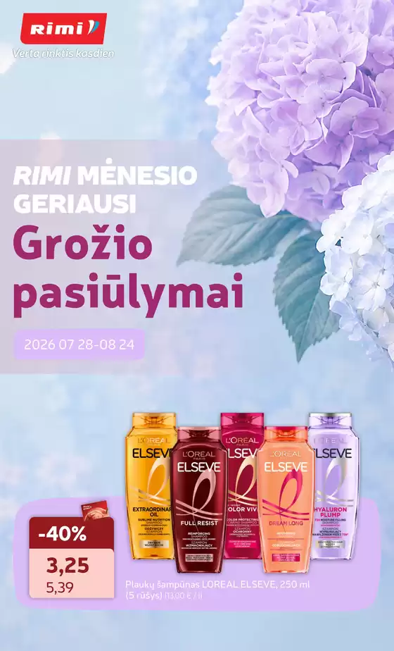 RIMI leidinys mieste Viliotės Užpelkio k. | GROŽIO prekių katalogas Nr. 08 | 2026-07-28T00:00:00.000Z - 2026-08-24T00:00:00.000Z