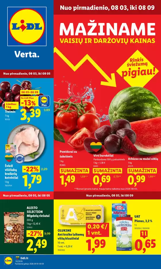 LIDL leidinys mieste Klaipėda | Nuo rugpjūčio 3 d. | 2026-08-03T00:00:00.000Z - 2026-08-09T00:00:00.000Z