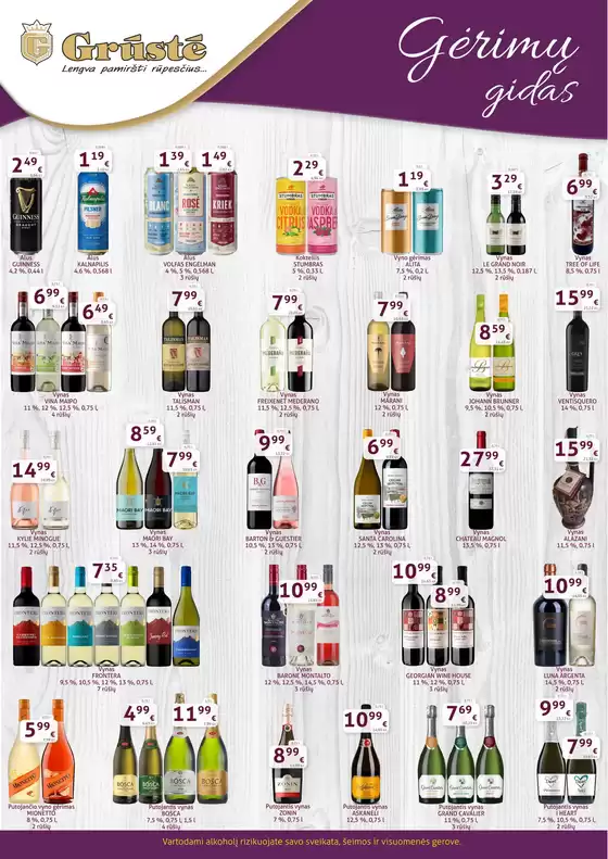Grūstė leidinys mieste Klaipėda | GRŪSTĖ gėrimų gidas 2026.08.01 - 08.10 | 2026-08-01T00:00:00.000Z - 2026-08-10T00:00:00.000Z