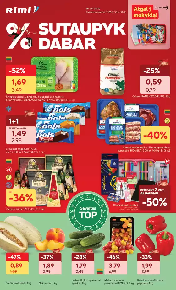 RIMI leidinys mieste Klaipėda | Rimi savaitinis leidinys Nr. 31 2026.07.28 - 2026.08.03 | 2026-07-28T00:00:00.000Z - 2026-08-24T00:00:00.000Z