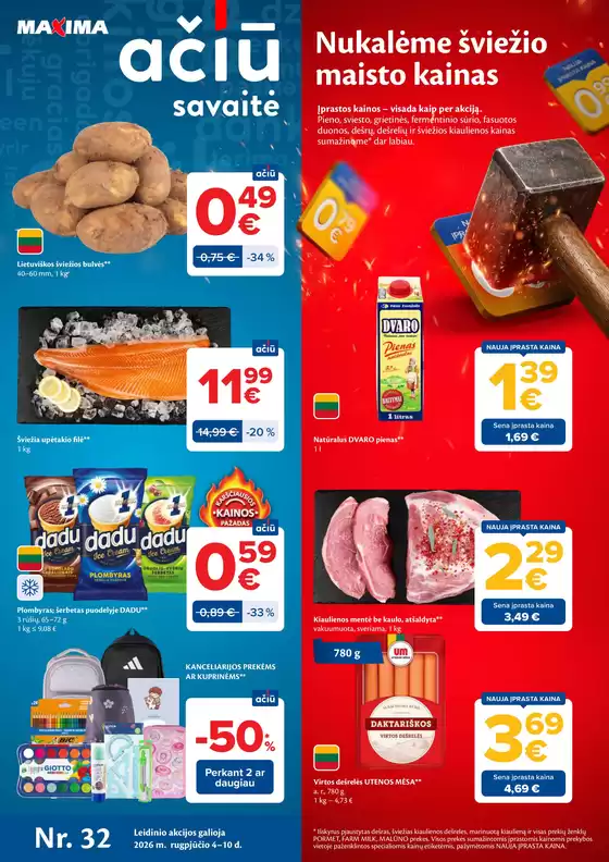 MAXIMA leidinys | AČIŪ savaitinis leidinys Nr. 32 | 2026-08-04T00:00:00.000Z - 2026-08-10T00:00:00.000Z