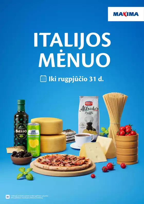 MAXIMA leidinys mieste Viešvilė | ITALIJOS MĖNUO | 2026-08-04T00:00:00.000Z - 2026-08-31T00:00:00.000Z