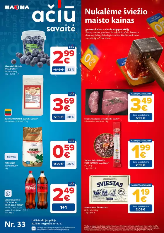 MAXIMA leidinys | AČIŪ savaitinis leidinys Nr. 33 | 2026-08-11T00:00:00.000Z - 2026-08-17T00:00:00.000Z