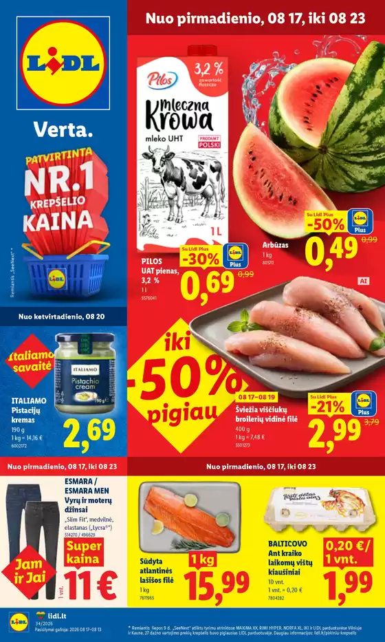 LIDL leidinys | Nuo rugpjūčio 17 d. | 2026-08-17T00:00:00.000Z - 2026-08-23T00:00:00.000Z