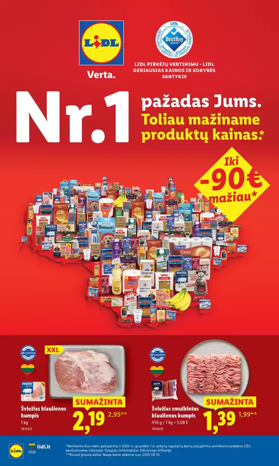 LIDL leidinys | Toliau mažiname produktų kainas. | 2026-08-17T00:00:00.000Z - 2026-10-04T00:00:00.000Z
