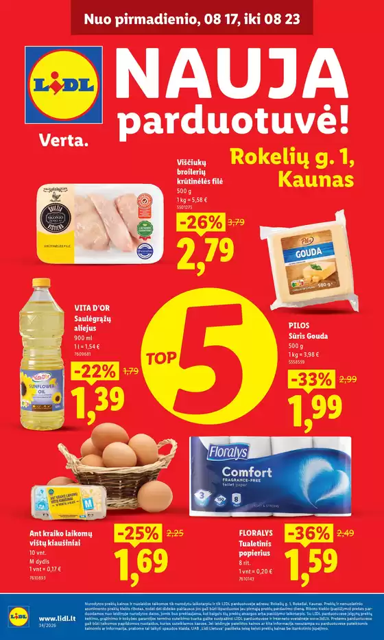 LIDL leidinys mieste Barzdai | Rokelių g. 1 Kaunas | 2026-08-17T00:00:00.000Z - 2026-08-23T00:00:00.000Z