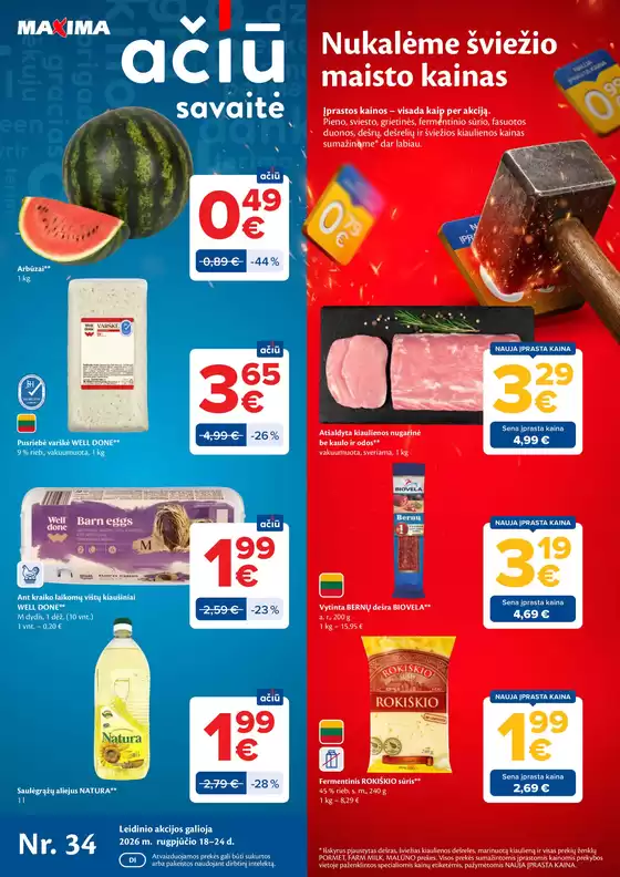MAXIMA leidinys | AČIŪ savaitinis leidinys Nr. 34 | 2026-08-18T00:00:00.000Z - 2026-08-24T00:00:00.000Z