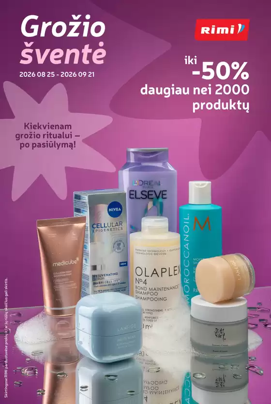 RIMI leidinys mieste Panevėžys | Grožio šventė 09 | 2026-08-25T00:00:00.000Z - 2026-09-21T00:00:00.000Z