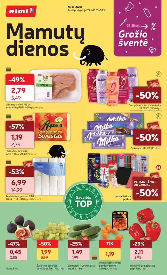 RIMI leidinys mieste Panevėžys | Rimi savaitinis leidinys Nr. 35 2026.08.25 - 2026.08.31 | 2026-08-25T00:00:00.000Z - 2026-09-21T00:00:00.000Z