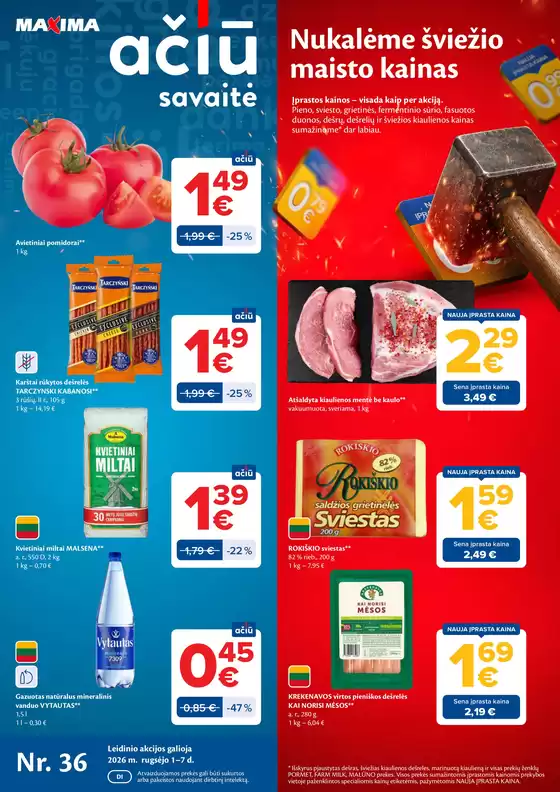 MAXIMA leidinys | AČIŪ savaitinis leidinys Nr. 36 | 2026-09-01T00:00:00.000Z - 2026-09-07T00:00:00.000Z