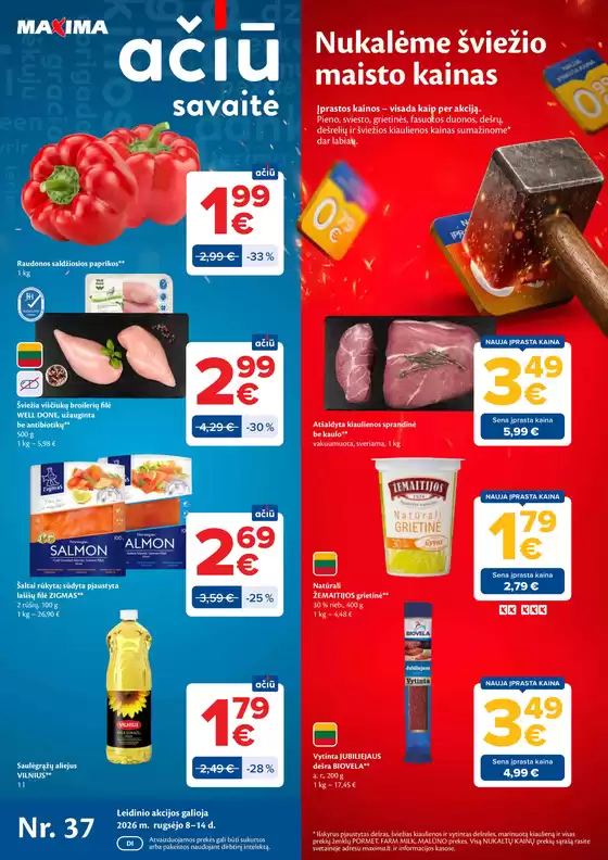 MAXIMA leidinys mieste Pumpėnai | AČIŪ savaitinis leidinys Nr. 37 | 2026-09-08T00:00:00.000Z - 2026-09-14T00:00:00.000Z