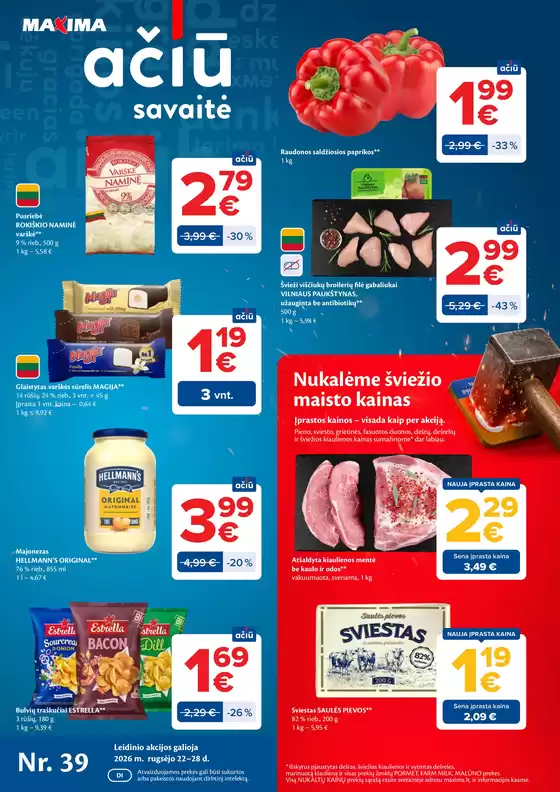 MAXIMA leidinys mieste Pandėlys | AČIŪ savaitinis leidinys Nr. 39 | 2026-09-22T00:00:00.000Z - 2026-09-28T00:00:00.000Z