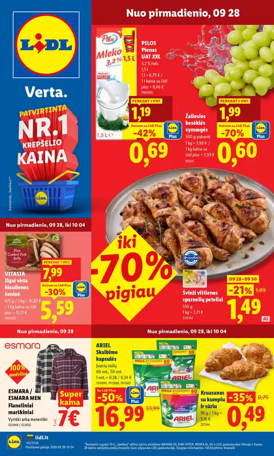 LIDL leidinys | Nuo rugsėjo 28 d. | 2026-09-28T00:00:00.000Z - 2026-10-04T00:00:00.000Z