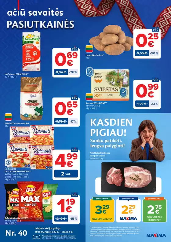 MAXIMA leidinys | AČIŪ savaitinis leidinys Nr. 40 | 2026-09-29T00:00:00.000Z - 2026-10-05T00:00:00.000Z