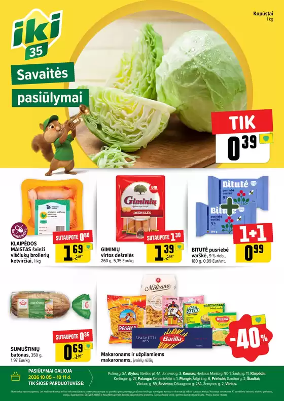 IKI leidinys | A4 Bendras palaikymas W41 Gausa Dainai Lituanica Universitetas Zemyna | 2026-10-05T00:00:00.000Z - 2026-10-11T00:00:00.000Z