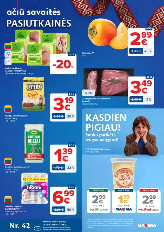 MAXIMA leidinys | AČIŪ savaitinis leidinys Nr. 42 | 2026-10-13T00:00:00.000Z - 2026-10-19T00:00:00.000Z