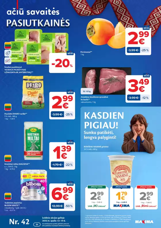 MAXIMA leidinys | AČIŪ savaitinis leidinys Nr. 42 | 2026-10-13T00:00:00.000Z - 2026-10-19T00:00:00.000Z