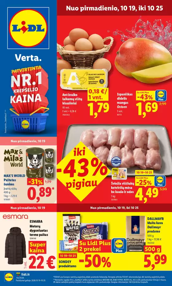 LIDL leidinys | Nuo spalio 19 d. | 2026-10-19T00:00:00.000Z - 2026-10-25T00:00:00.000Z