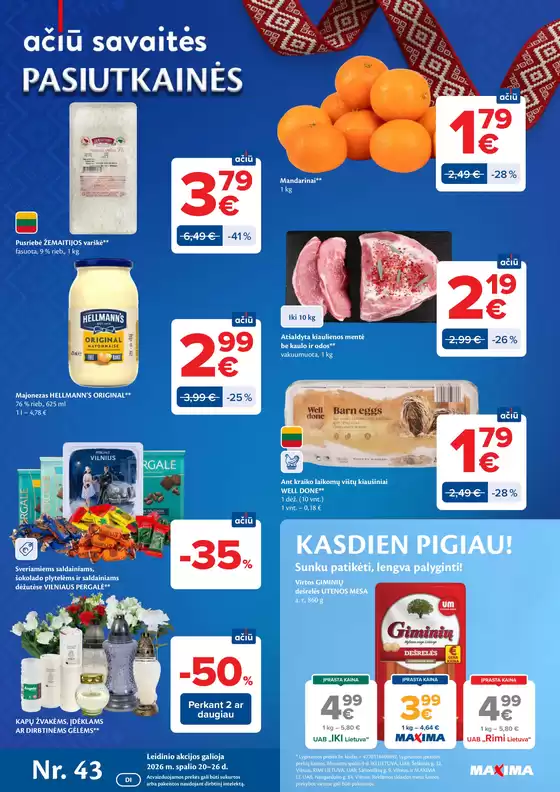 MAXIMA leidinys | AČIŪ savaitinis leidinys Nr. 43 | 2026-10-20T00:00:00.000Z - 2026-10-26T00:00:00.000Z