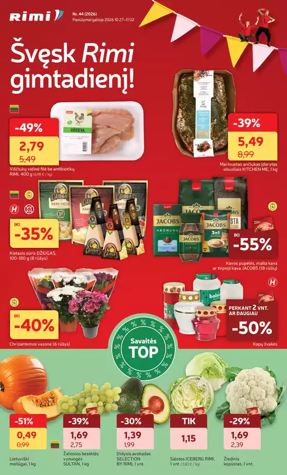 RIMI leidinys mieste Beigeriškių k. | Rimi savaitinis leidinys Nr. 44 2026.10.27 - 2026.11.02 | 2026-10-27T00:00:00.000Z - 2026-11-02T00:00:00.000Z